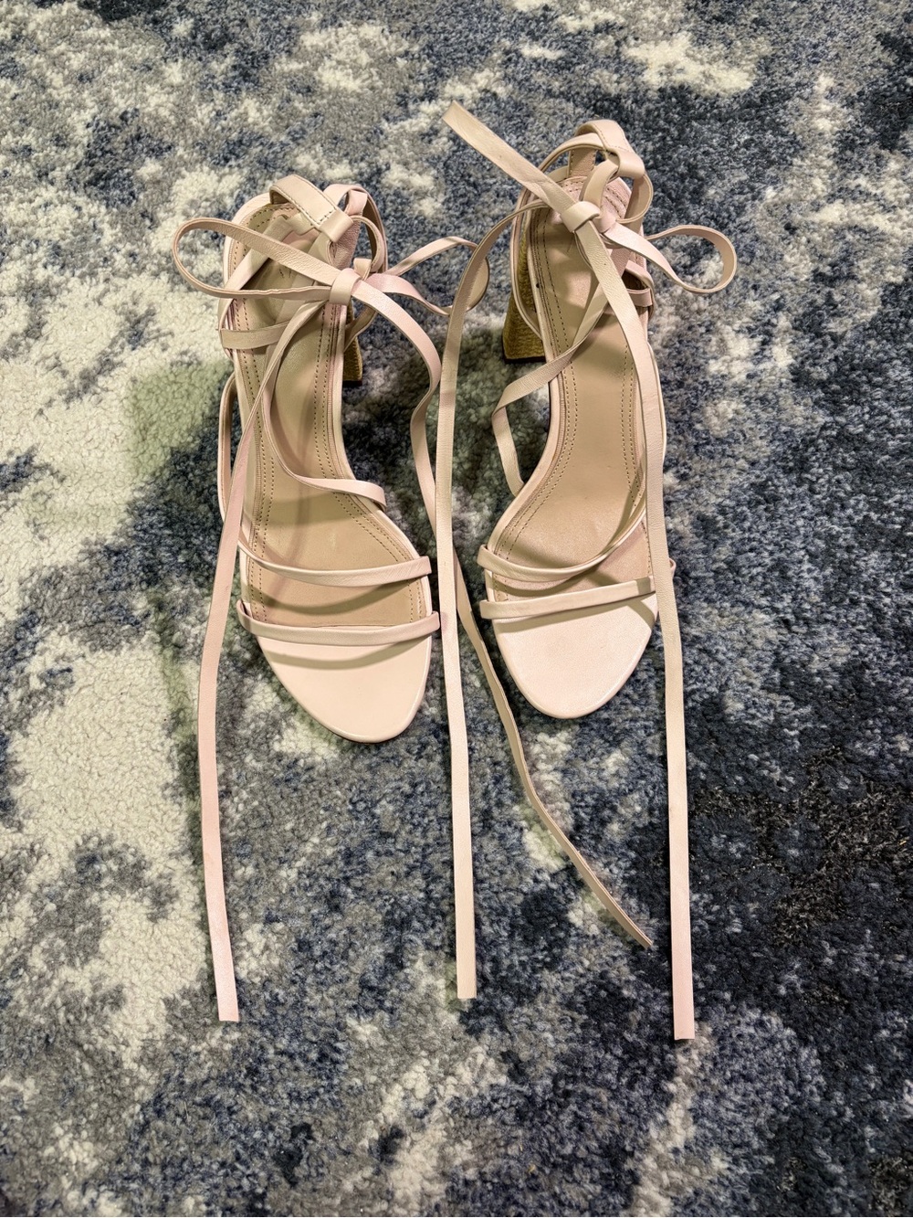 AD & Daughters Avienna Leather Lace-Up Dress Sandals.